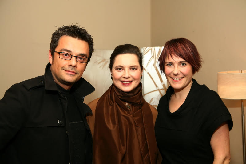 Brian, actress Isabella Rossellini, and Brian's wife.